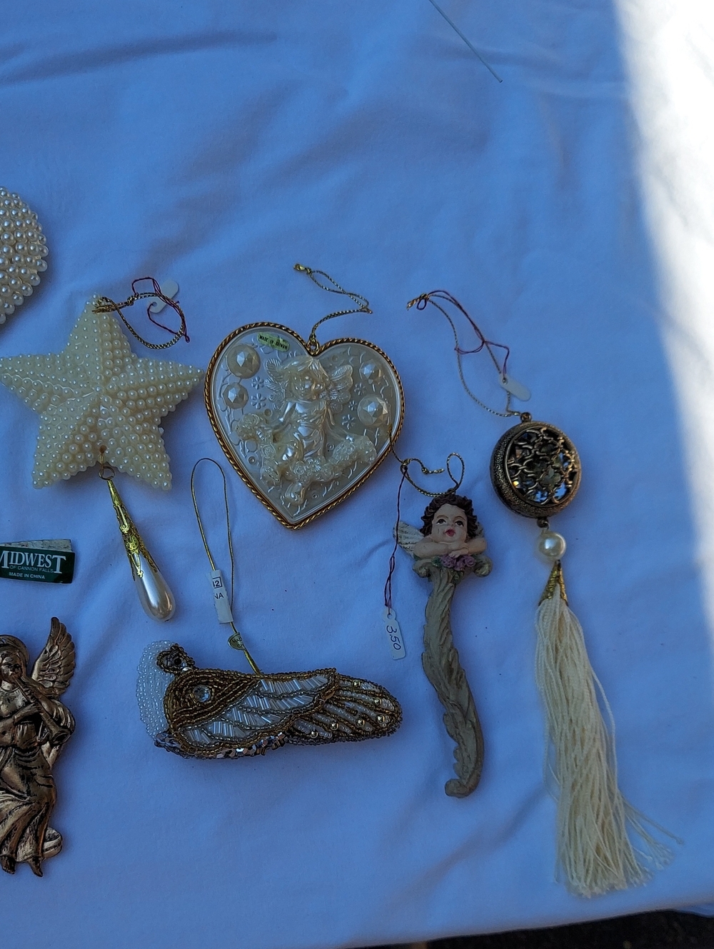 Heart and Tassel Ornament Set